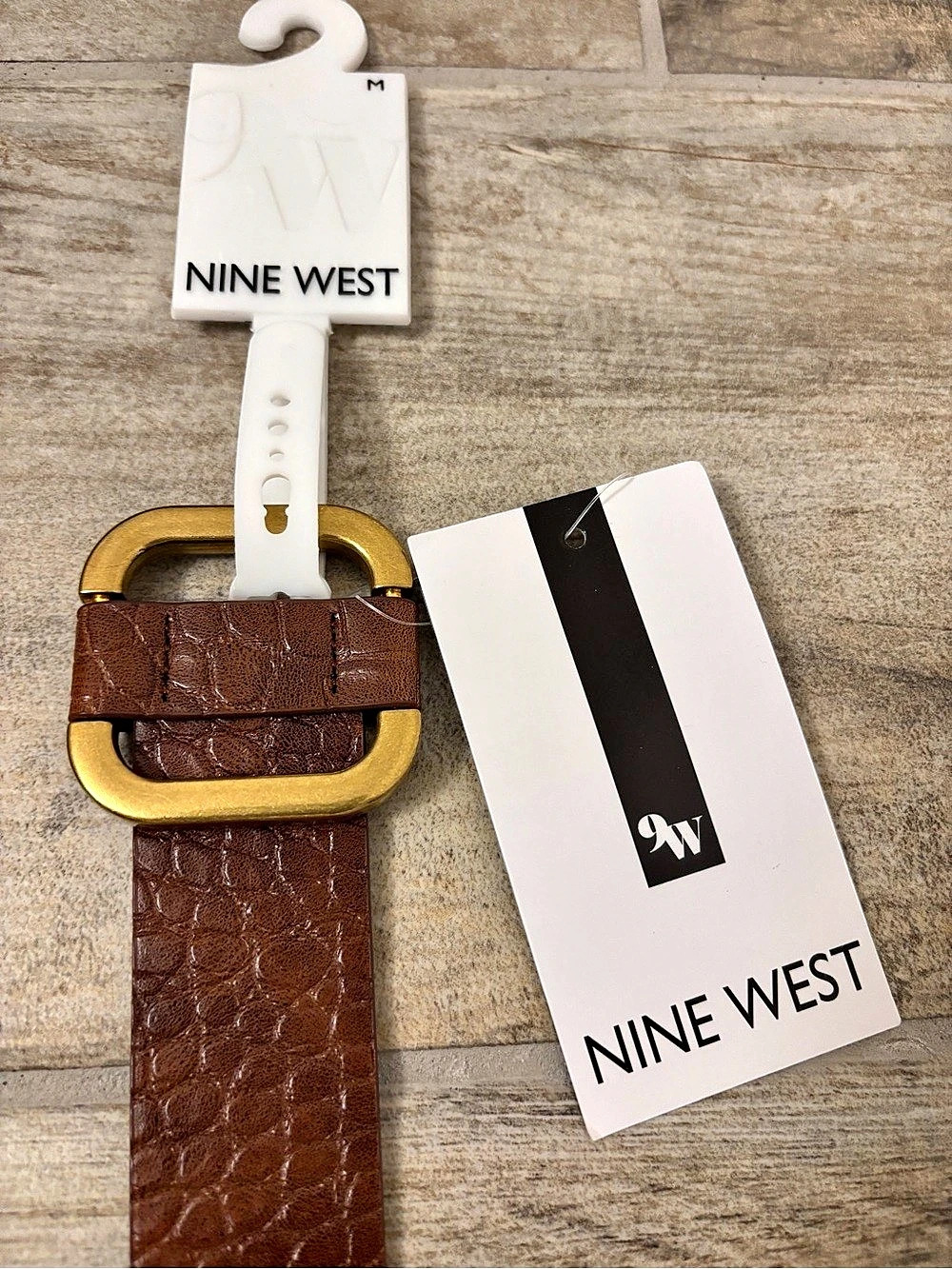 Nine West Brown Textured Belt NWT